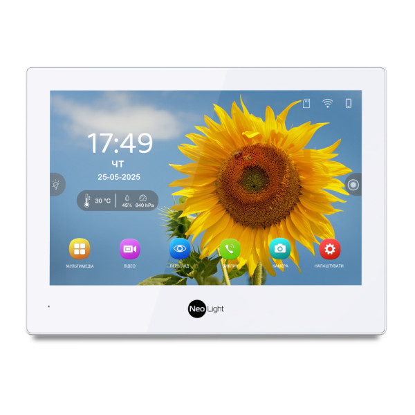 Гібридний відеодомофон 8" ALPHA Hybrid white з Wi-Fi для безпеки з відео- та аудіозаписом, підтримкою AHD та IP панелей, сенсорний екран 1080p Гібридний відеодомофон 8" ALPHA Hybrid white з Wi-Fi для безпеки з відео- та аудіозаписом, підтримкою AHD та IP панелей, сенсорний екран 1080p