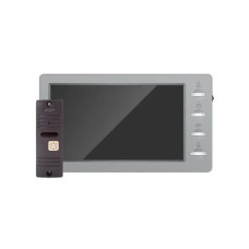 Відеодомофон AVD-7008FHD (графіт/коричневий) для безпечного зв'язку та контролю доступу до квартир, приватних будинків і офісів