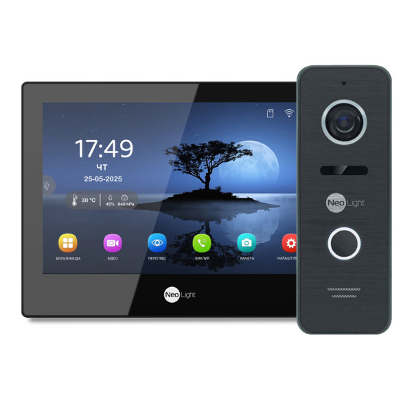 Видеодомофон Neolight ALPHA Hybrid HD KIT B/Black: гибридный 8" с Wi-Fi и 2 Мп видеопанель для контроля доступа в квартиру и офис Видеодомофон Neolight ALPHA Hybrid HD KIT B/Black: гибридный 8" с Wi-Fi и 2 Мп видеопанель для контроля доступа в квартиру и офис