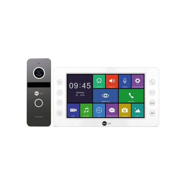 Комплект відеодомофона Neolight KAPPA+ HD / Solo FHD Graphite: відеодомофон 7" з детектором руху і 2 Мп відеопанель Комплект відеодомофона Neolight KAPPA+ HD / Solo FHD Graphite: відеодомофон 7" з детектором руху і 2 Мп відеопанель