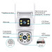 IP PTZ-відеокамера 3Mp+3Mp Light Vision VLC-9130WI/2C для відеоспостереження з WiFi, мікрофоном, ІЧ та LED-підсвічуванням, дальність до 20 м