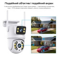 IP PTZ-відеокамера 3Mp+3Mp Light Vision VLC-9130WI/2C для відеоспостереження з WiFi, мікрофоном, ІЧ та LED-підсвічуванням, дальність до 20 м