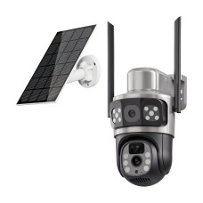 IP PTZ-видеокамера 3Mp+3Mp Light Vision VLC-9430WIA/2C3S для видеонаблюдения с WiFi и солнечной панелью на аккумуляторах f=4mm