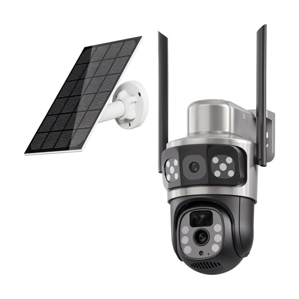 IP камера 3Mp+3Mp автономна поворотна з WiFi та сонячною панеллю VLC-9430WIA/2C3S для відеоспостереження на акумуляторах IP камера 3Mp+3Mp автономна поворотна з WiFi та сонячною панеллю VLC-9430WIA/2C3S для відеоспостереження на акумуляторах