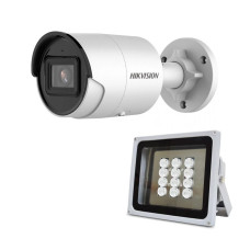 IP-видеокамера 4 Мп DS-2CD2043G2-I (2.8 мм) AcuSense с ИК-прожектором Lightwell LW12-100IR60-220 для уличного видеонаблюдения с видеоаналитикой IP-видеокамера 4 Мп DS-2CD2043G2-I (2.8 мм) AcuSense с ИК-прожектором Lightwell LW12-100IR60-220 для уличного видеонаблюдения с видеоаналитикой