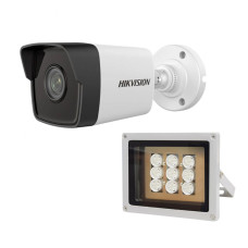 Комплект: IP-видеокамера 2 Мп Hikvision DS-2CD1021-I(F) (2.8mm) для систем видеонаблюдения + ИК-прожектор Lightwell LW9-100IR45-220 с дальностью 100 м Комплект: IP-видеокамера 2 Мп Hikvision DS-2CD1021-I(F) (2.8mm) для систем видеонаблюдения + ИК-прожектор Lightwell LW9-100IR45-220 с дальностью 100 м