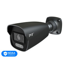 IP камера 6Mp TVT TD-9462S4-C з мікрофоном для відеоспостереження, ІЧ і LED підсвічуванням, фіксований об'єктив f=2.8mm, кути огляду 104°/55°, IP67