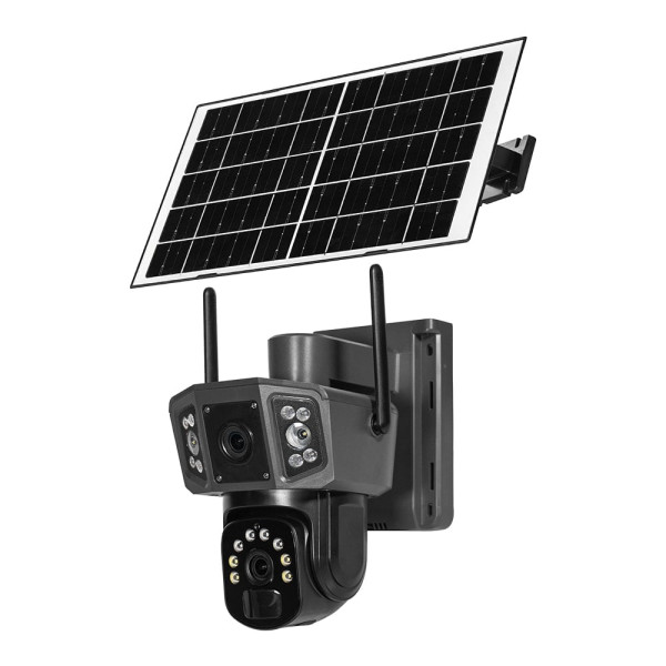 IP PTZ-відеокамера 3Mp+3Mp з 4G та сонячною панеллю VLC-9230IG/2C3S для автономного відеоспостереження з PIR-датчиком і акумулятором IP PTZ-відеокамера 3Mp+3Mp з 4G та сонячною панеллю VLC-9230IG/2C3S для автономного відеоспостереження з PIR-датчиком і акумулятором