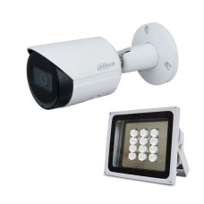 IP-відеокамера 2 Мп DH-IPC-HFW2230SP-S-S2 з ІЧ-прожектором LW12-100IR60-220 для системи відеоспостереження з автоматичним підсвічуванням