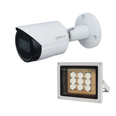 IP-відеокамера 2 Мп DH-IPC-HFW2230SP-S-S2 (2.8 мм) з ІЧ-прожектором Lightwell LW9-100IR45-220 для системи відеоспостереження з нічним баченням