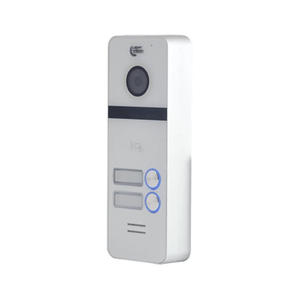 Відеопанель для домофону TOKYO FHD (2RF) WHITE Light Vision з вбудованим зчитувачем Mifare, 2 Мп, кут 110°, ІЧ-підсвічування, металевий корпус, IP66