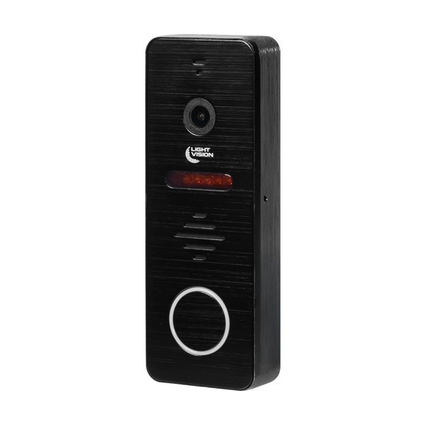 Відеопанель 2Mp Light Vision RIO FHD Black для домофону з кутом огляду 110°, ІЧ-підсвічуванням 5 м, металевим корпусом IP66, робочою температурою -40°C~+60°C