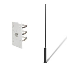 Комплект: Стовп парковий 4м чорний для кріплення ламп Lightwell + Кронштейн Dahua DS-1275ZJ-SUS для встановлення в парках та скверах
