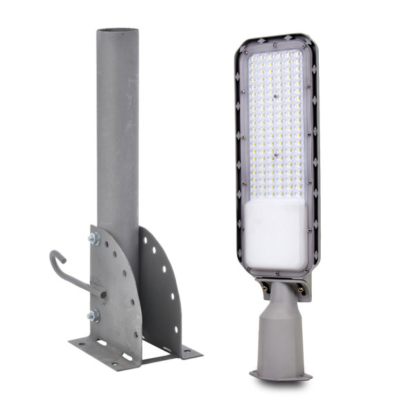 Комплект вуличного освітлення: Консольний світильник Lightwell ZY-DY11-200W з кронштейном ZelK КСУР для промислового та паркових територій Комплект вуличного освітлення: Консольний світильник Lightwell ZY-DY11-200W з кронштейном ZelK КСУР для промислового та паркових територій