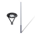 Светильник светодиодный парковый Lightwell LW-GL-50FT для внешней установки с серым столбом 4м и кронштейном Dahua DS-1275ZJ-SUS для парковых зон Светильник светодиодный парковый Lightwell LW-GL-50FT для внешней установки с серым столбом 4м и кронштейном Dahua DS-1275ZJ-SUS для парковых зон