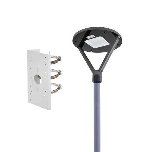 Светильник светодиодный парковый Lightwell LW-GL-50FT для внешней установки с серым столбом 4м и кронштейном Dahua DS-1275ZJ-SUS для парковых зон Светильник светодиодный парковый Lightwell LW-GL-50FT для внешней установки с серым столбом 4м и кронштейном Dahua DS-1275ZJ-SUS для парковых зон