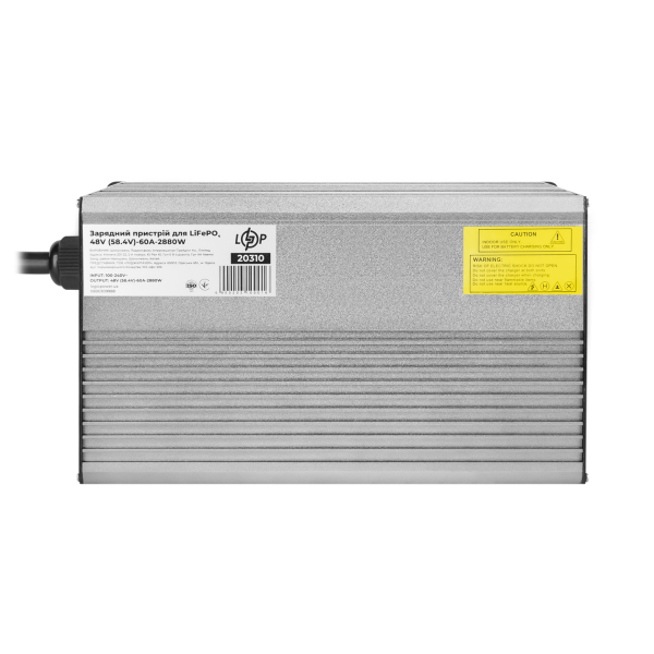 Зарядний пристрій для акумуляторів LiFePO4 48V (58.4V)-60A-2880W-LED Зарядний пристрій для акумуляторів LiFePO4 48V (58.4V)-60A-2880W-LED
