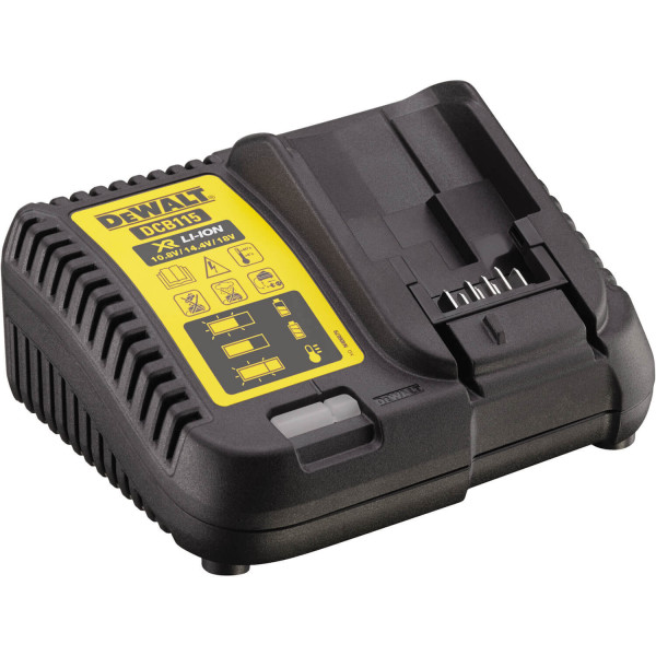 Зарядний пристрій DeWALT DCB115_N450536 для батарей Li-Ion 10.8 В, 12 В, 18 В, 54 В XR FLEXVOLT, час зарядки 30 хв, струм 4 А, вага 0.5 кг Зарядний пристрій DeWALT DCB115_N450536 для батарей Li-Ion 10.8 В, 12 В, 18 В, 54 В XR FLEXVOLT, час зарядки 30 хв, струм 4 А, вага 0.5 кг