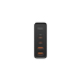 Мережева зарядка 100W GaN2 Pro чорна 2 порти USB-A + 2 Type-C для швидкої зарядки смартфонів та планшетів