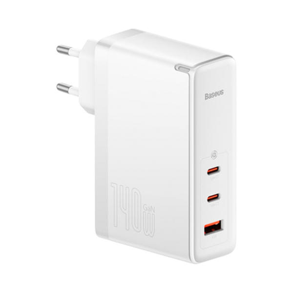 Сетевое зарядное устройство 140W GaN5 Pro с 3 портами USB и Type-C для быстрой зарядки устройств, белый, CCGP100202 Сетевое зарядное устройство 140W GaN5 Pro с 3 портами USB и Type-C для быстрой зарядки устройств, белый, CCGP100202