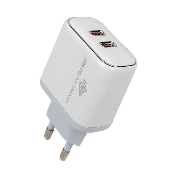Зарядка для телефону LP 35W (Type-C + Type-C) PD + кабель (Type C to Lightning) 35WCH Зарядка для телефону LP 35W (Type-C + Type-C) PD + кабель (Type C to Lightning) 35WCH