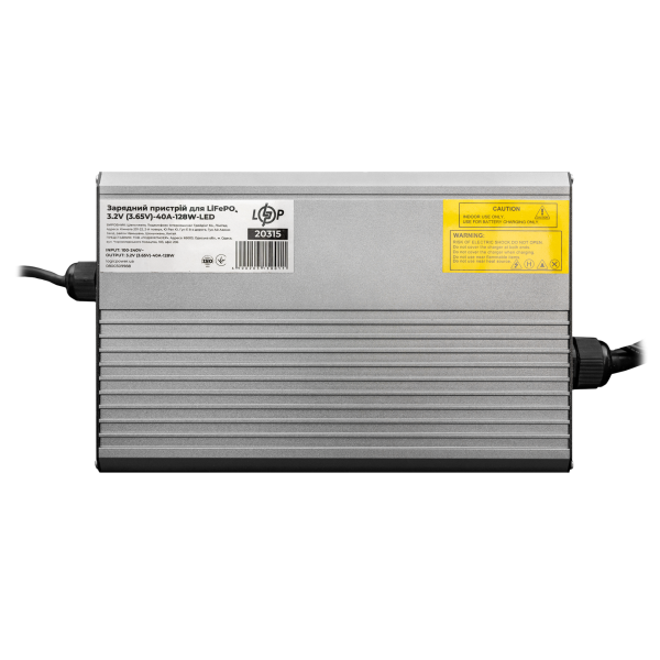Зарядний пристрій для акумуляторів LiFePO4 3.2V (3.65V) 40A-128W-LED для швидкого та безпечного заряджання літій-залізо-фосфатних акумуляторів Зарядний пристрій для акумуляторів LiFePO4 3.2V (3.65V) 40A-128W-LED для швидкого та безпечного заряджання літій-залізо-фосфатних акумуляторів