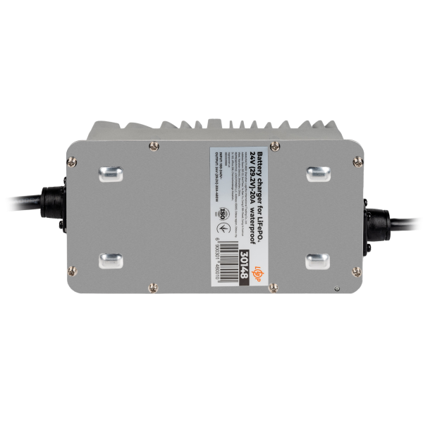 Зарядний пристрій для акумуляторів LiFePO4 24V (29,2V)-20A waterproof Зарядний пристрій для акумуляторів LiFePO4 24V (29,2V)-20A waterproof