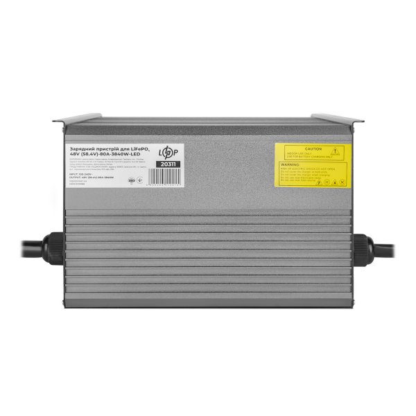 Зарядний пристрій для акумуляторів LiFePO4 48V (58.4V)-80A-3840W-LED Зарядний пристрій для акумуляторів LiFePO4 48V (58.4V)-80A-3840W-LED